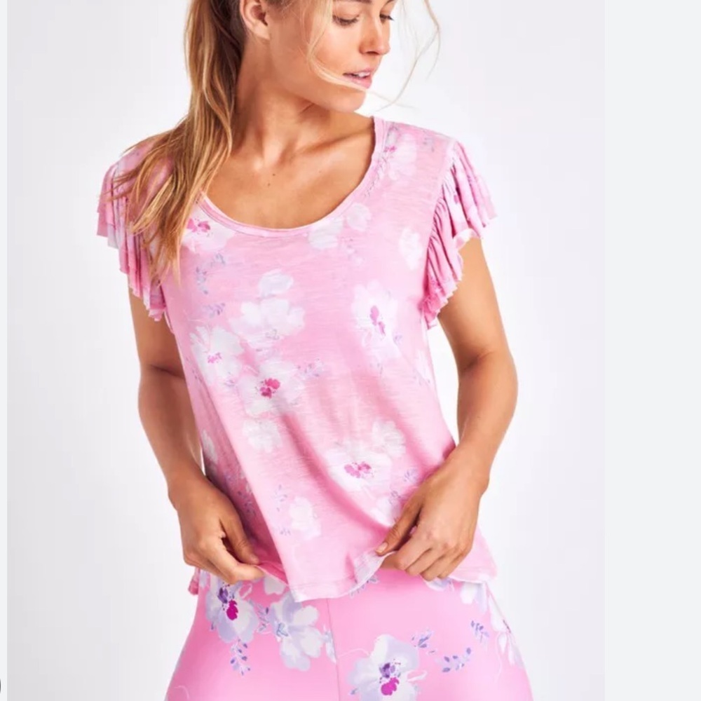 LoveShackFancy Silvine Top in Baby Pink Clouds​​